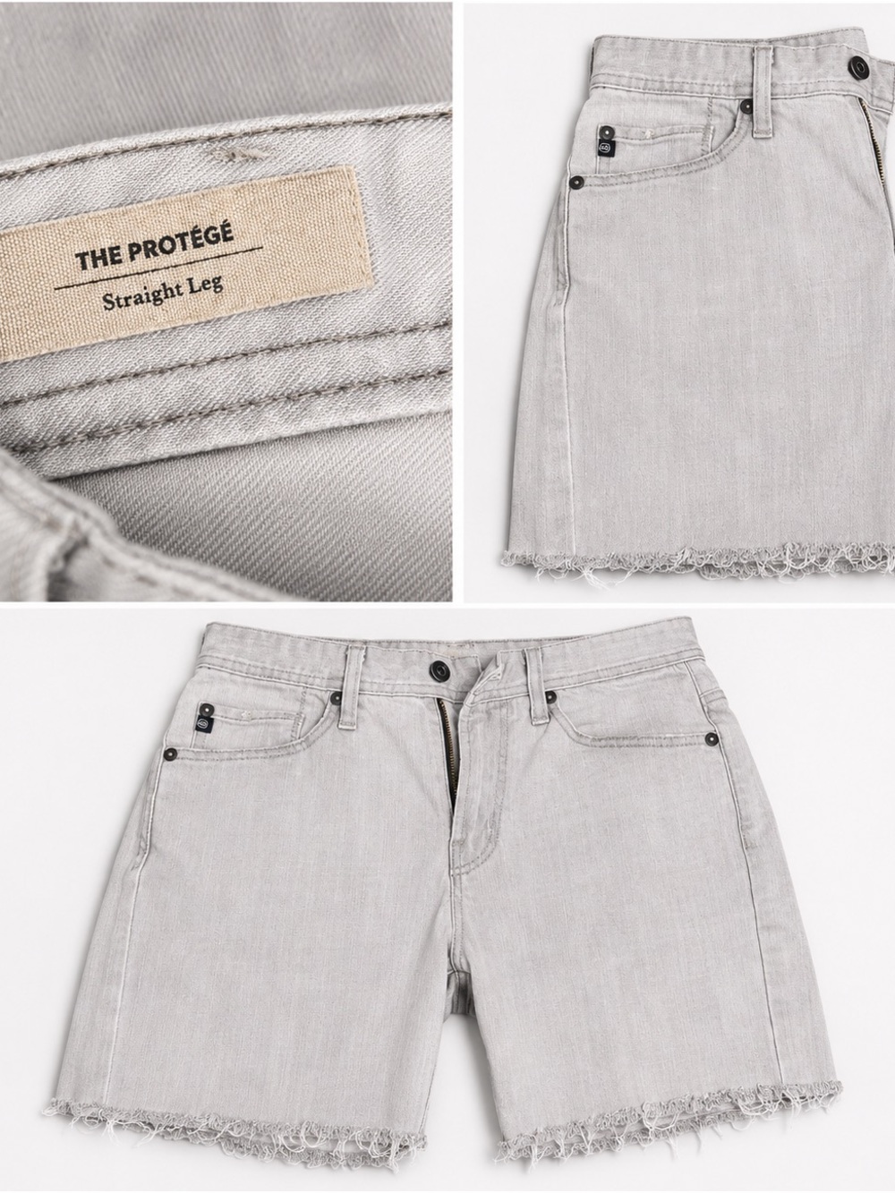 The Protégé Light Gray Straight-Leg Jean Shorts
